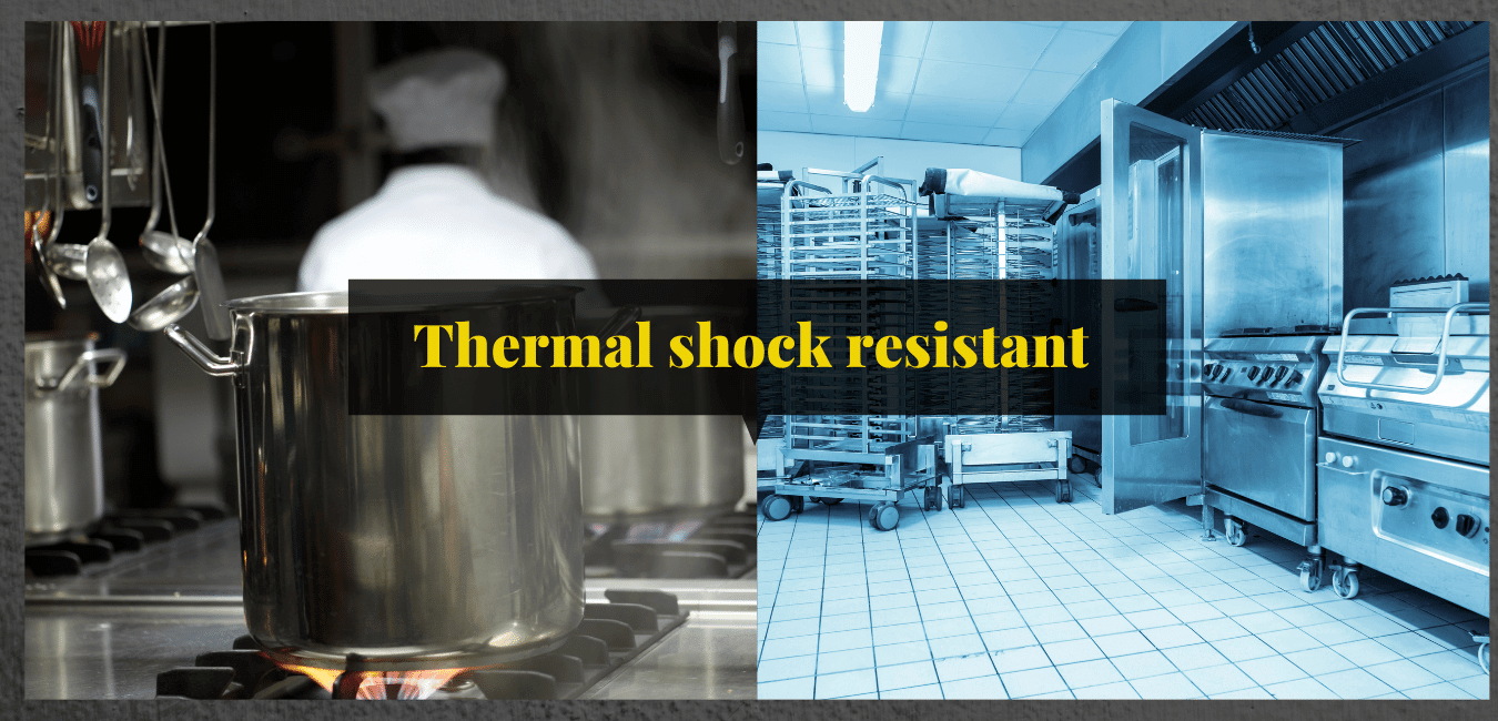 Thermal shock resistant floors in commercial kitchen