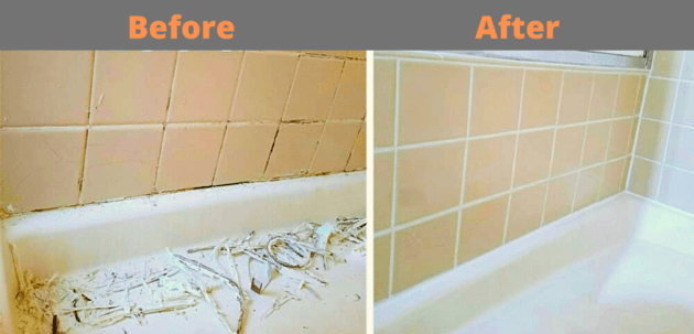 How to put new grout on top of old grout?