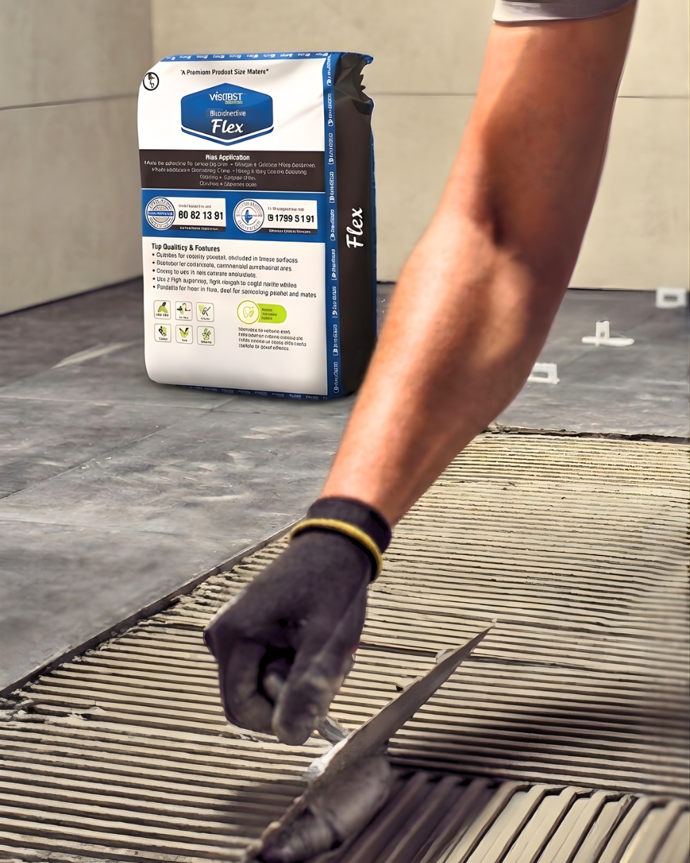 Professional tile laying